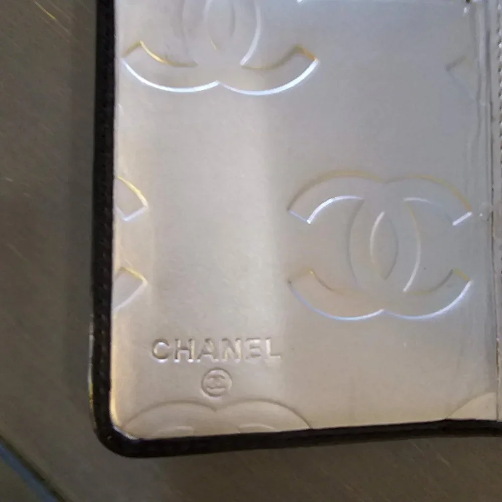 CHANEL Black Calfskin Quilted Cambon  Wallet One Size